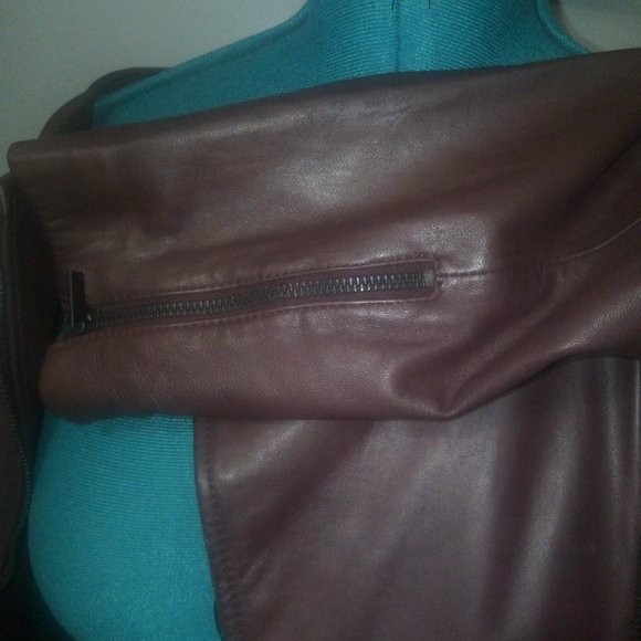 Neiman Marcus The Leather Collection Moto Jacket Sz L - Picture 11 of 15